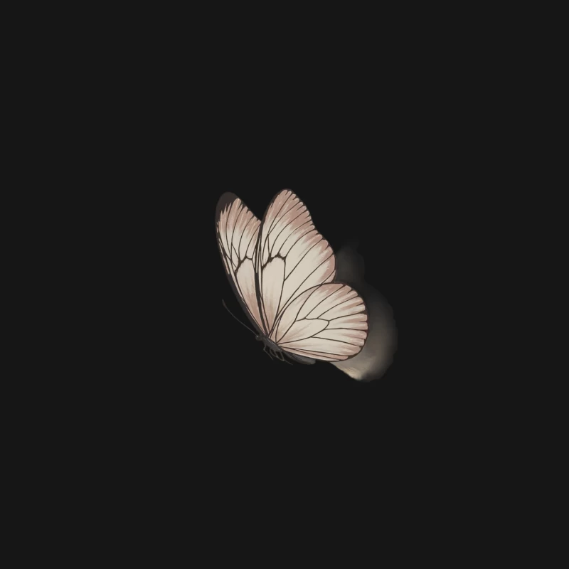 Elegant Beige Butterfly with Delicate Wings Mouse Pad
