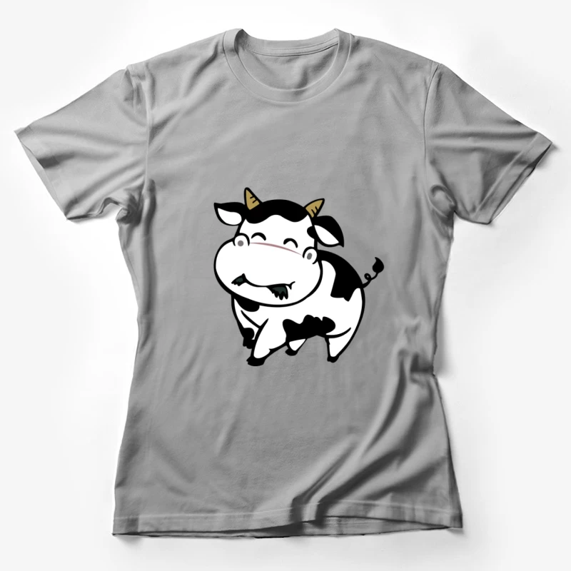 Vache mignonne souriante avec des taches Femme T-Shirt