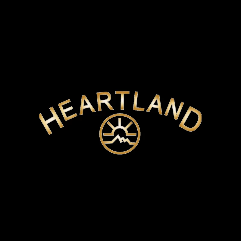 Heartland Hockey Logo with Golden Text and Minimalist Design Desk Mat