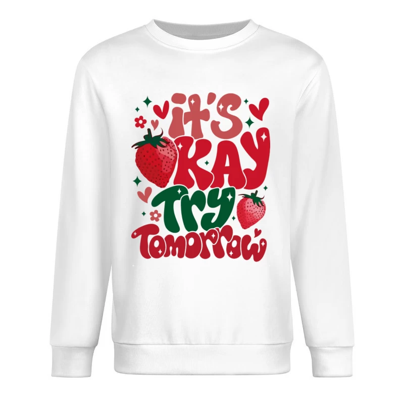 Motivierendes Design mit Erdbeeren Herren Pullover Sweatshirt