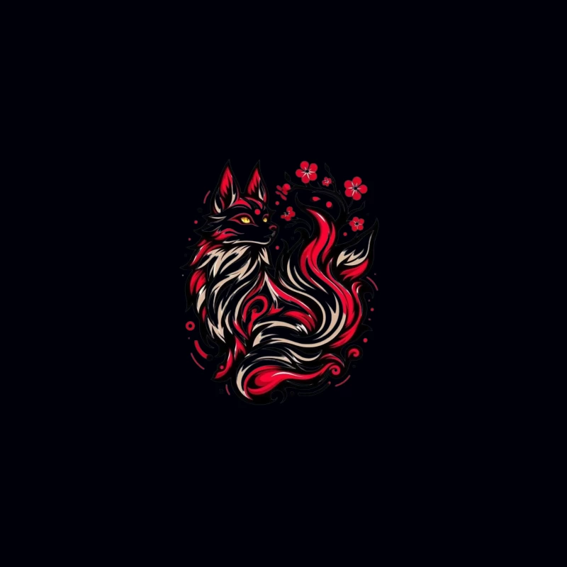 Artistic Fox Design Desk Mat