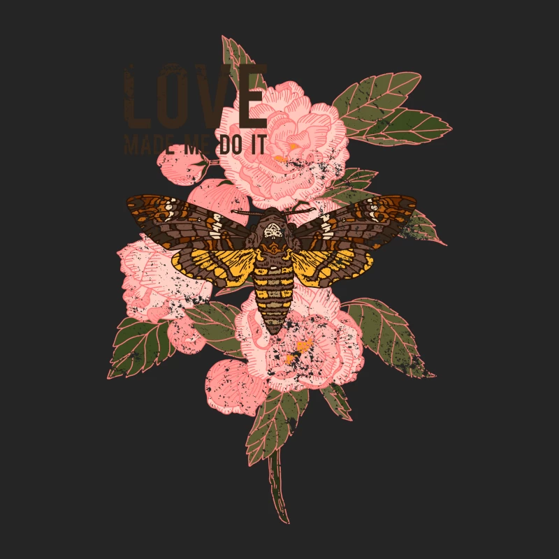 Mite et Fleurs Roses avec Inspiration d'Amour Femme Sweat-shirt à enfiler