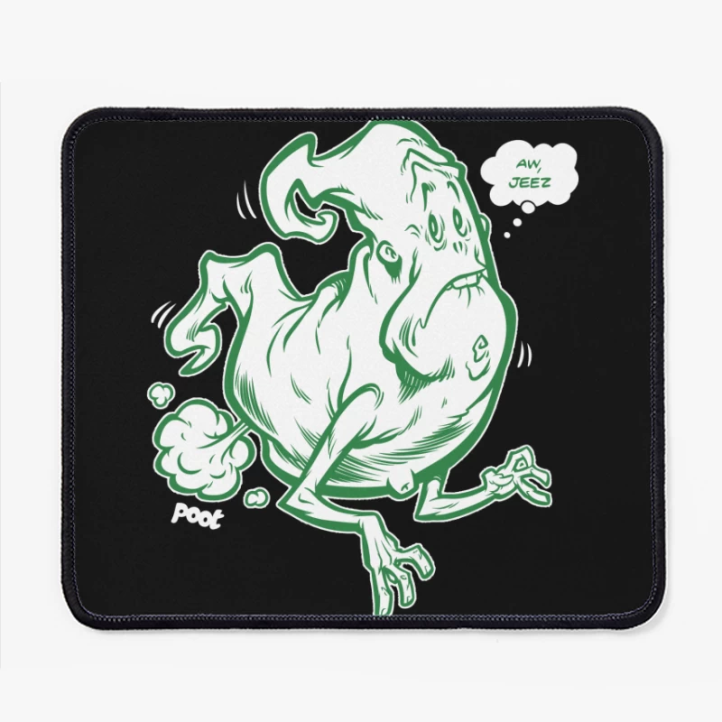 Funny Cartoon Ghost Character Mouse Pad