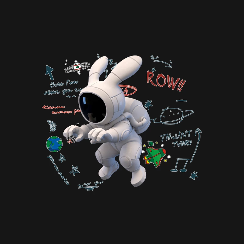 Kreativer Astronaut im Weltraumdesign Damen T-Shirt