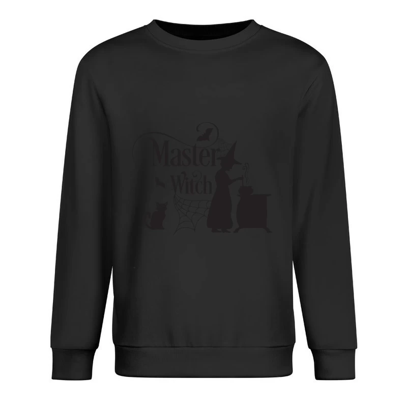 Sorcière Maître avec Chat et Chaudron Homme Sweat-shirt à enfiler