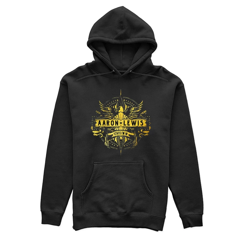 Aaron Lewis State I'm In - Golden Wings Logo Design Female Pullover Hoodie