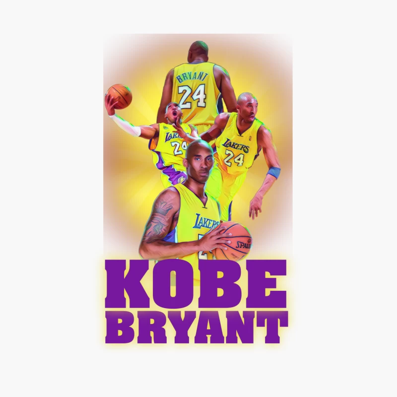 Kobe Bryant Tribute in NBA Colors Cotton Tote Bag