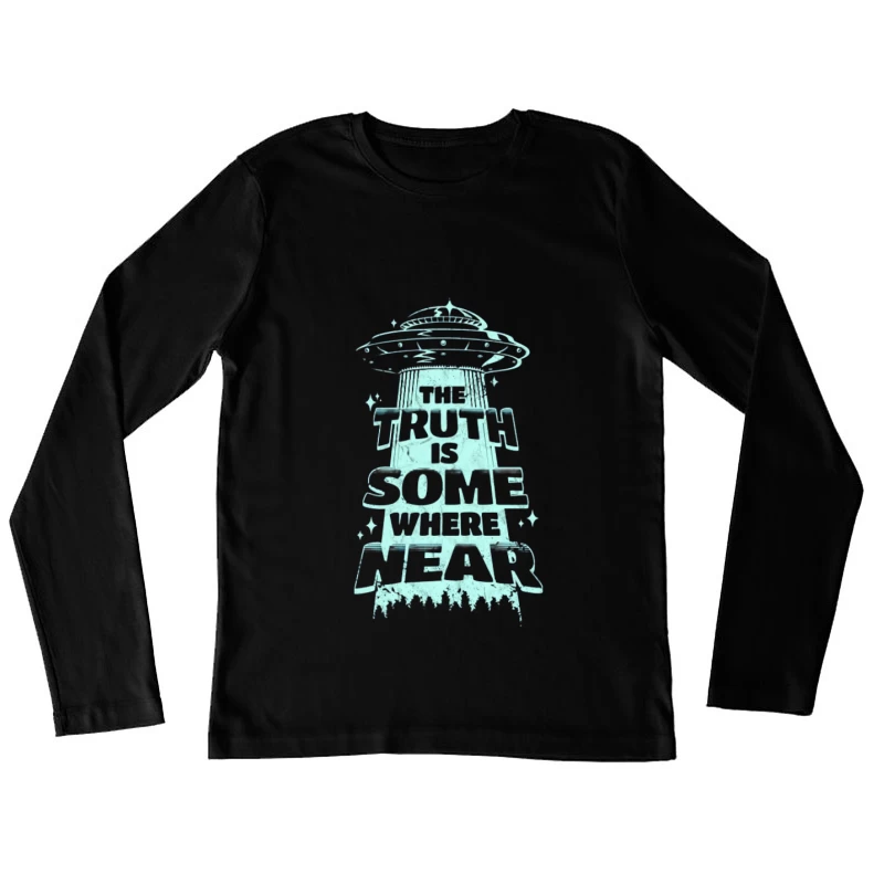 UFO-Zitat Lichtdesign Damen Langarm T-Shirt