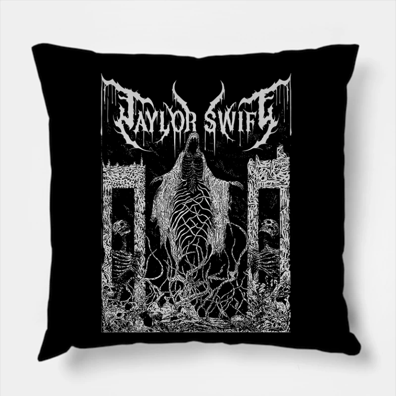 Taylor Swift Metal Version Throw Pillow