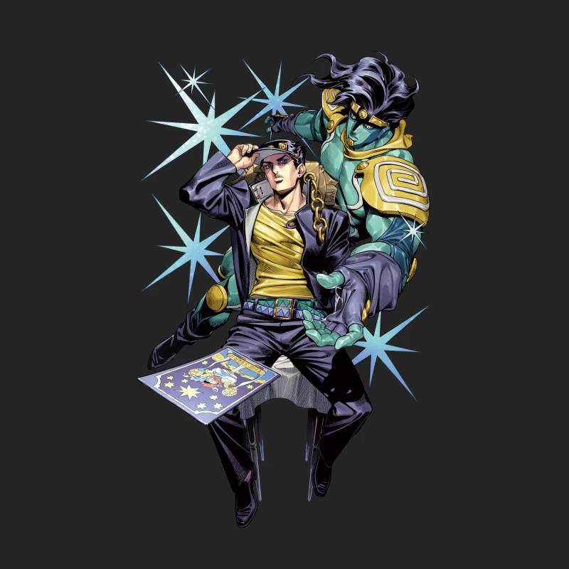 Anime-Charakter mit Stand Herren Pullover Sweatshirt