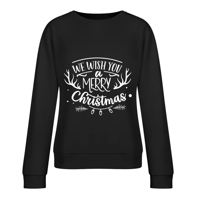 Carte de vœux de Noël festive Femme Sweat-shirt à enfiler