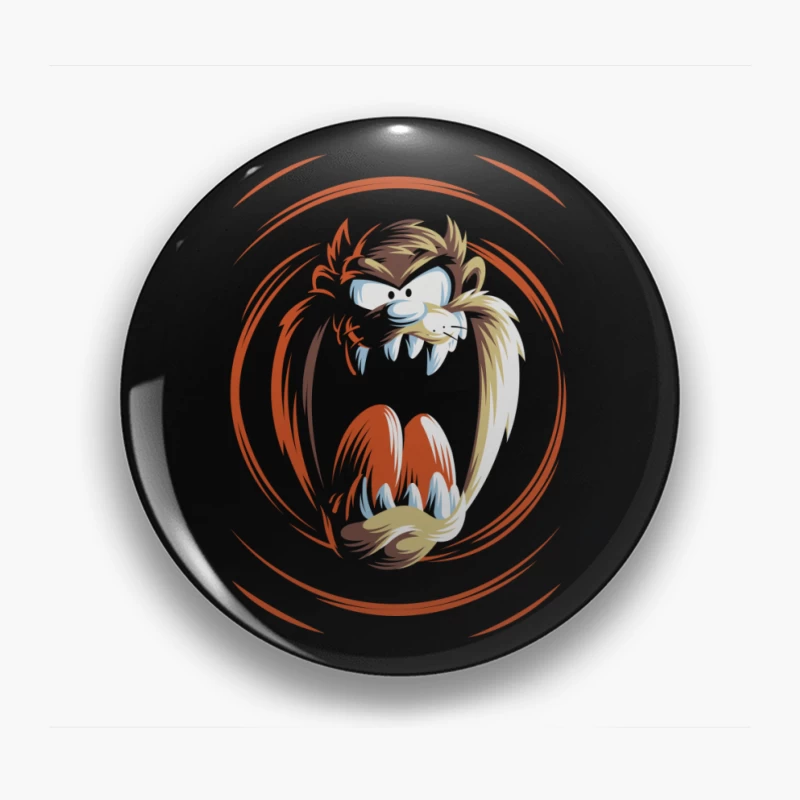 Angry Cartoon Character Illustration Pin