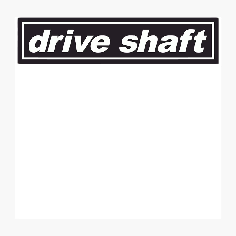 Drive Shaft Automotive Logo in Black and White Throw Pillow