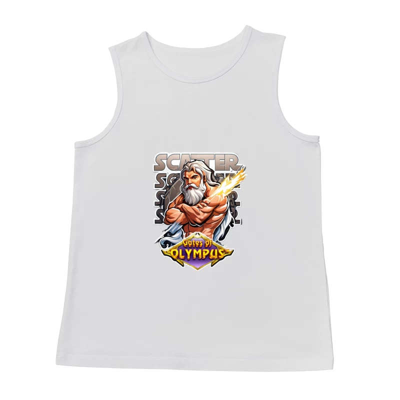 Gates of Olympus Slot Game Scatter Symbol Featuring Zeus Male Tank Top