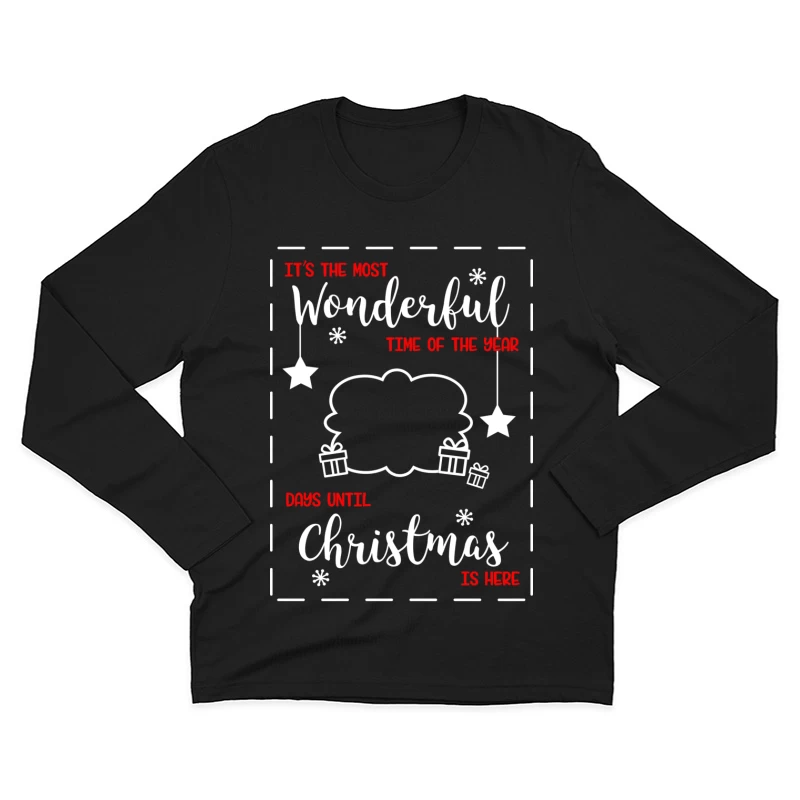 Compte à rebours de Noël joyeux Homme Manches Longues T-Shirt