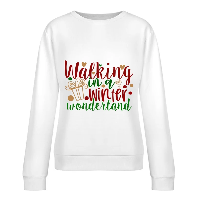 Promenade dans un Pays des Merveilles d'Hiver Femme Sweat-shirt à enfiler