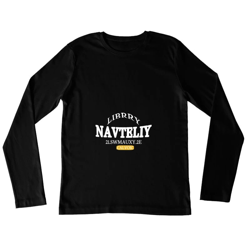 Moderne Bibliothek Entwurf Damen Langarm T-Shirt
