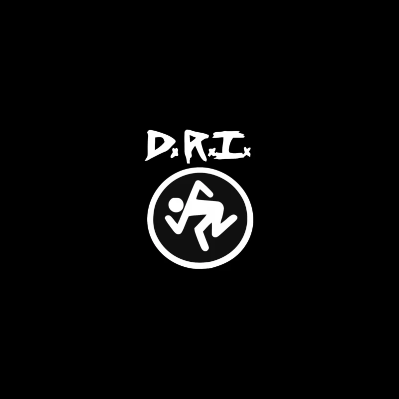 DRI Records Running Man Logo in Black and White Circle Coffee Mug