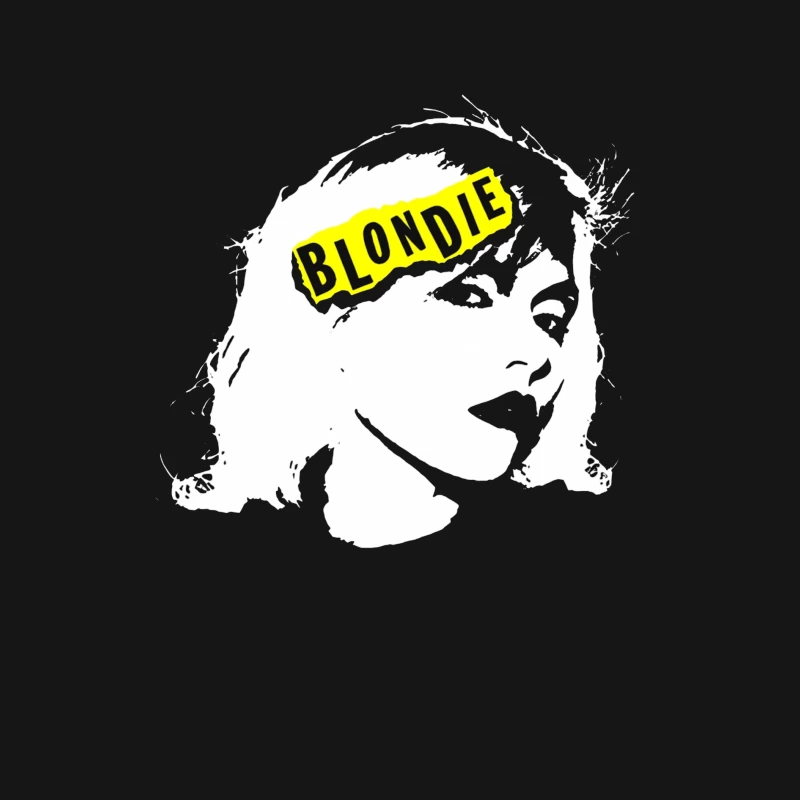 Blondie Band Artistic Logo Design in Black and White Male Long Sleeve T-Shirt