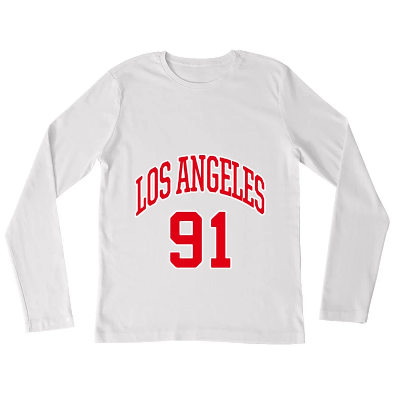 Sporttext Los Angeles 91 Damen Langarm T-Shirt