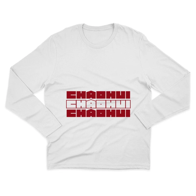 Modernes Chaohui Logo Design Herren Langarm T-Shirt