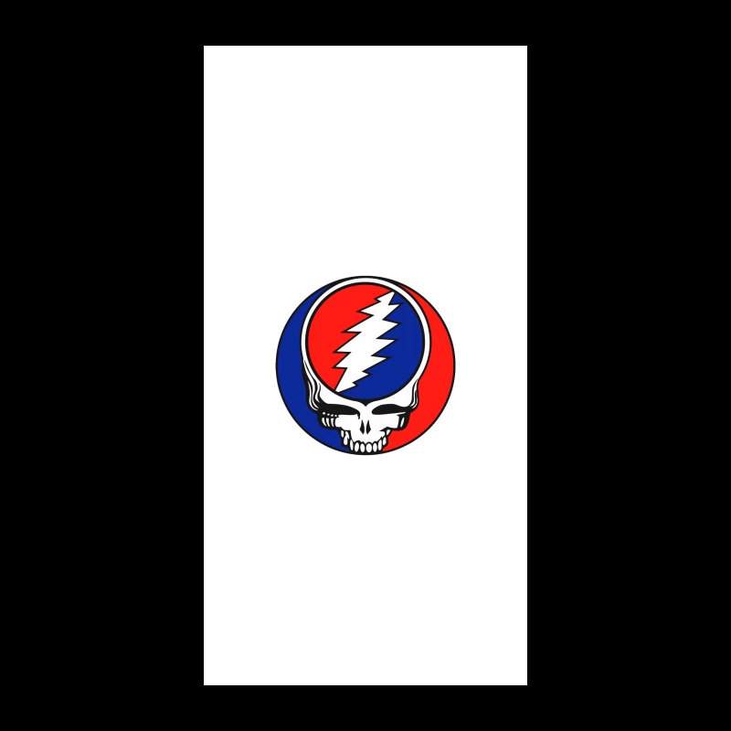 Grateful Dead Classic Skull and Lightning Bolt Logo Design iPhone Case