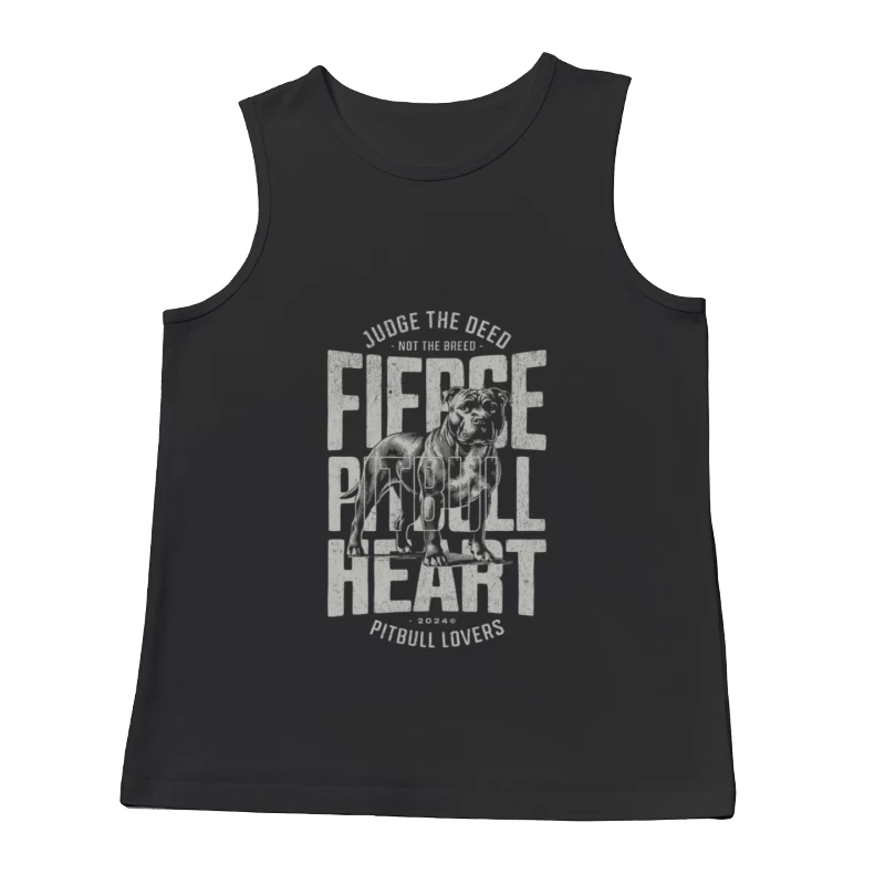 Furchtloses Pitbull-Herz Herren Tanktops