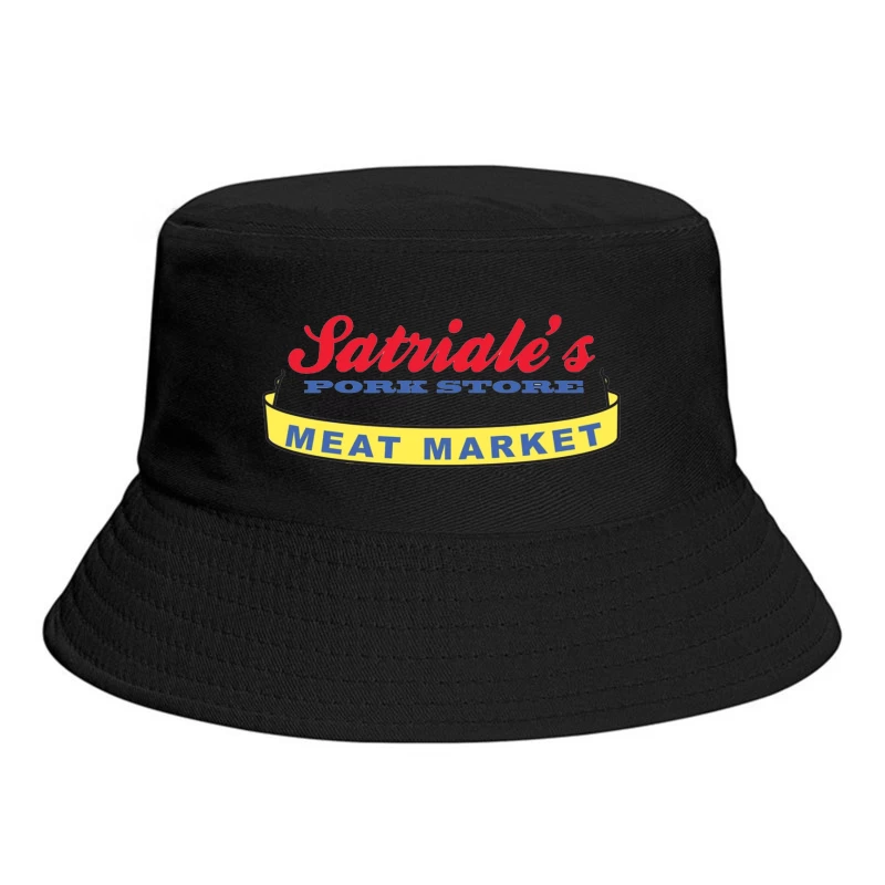 Patriale's Pork Store & Meat Market Vintage Logo Sign Bucket Hat