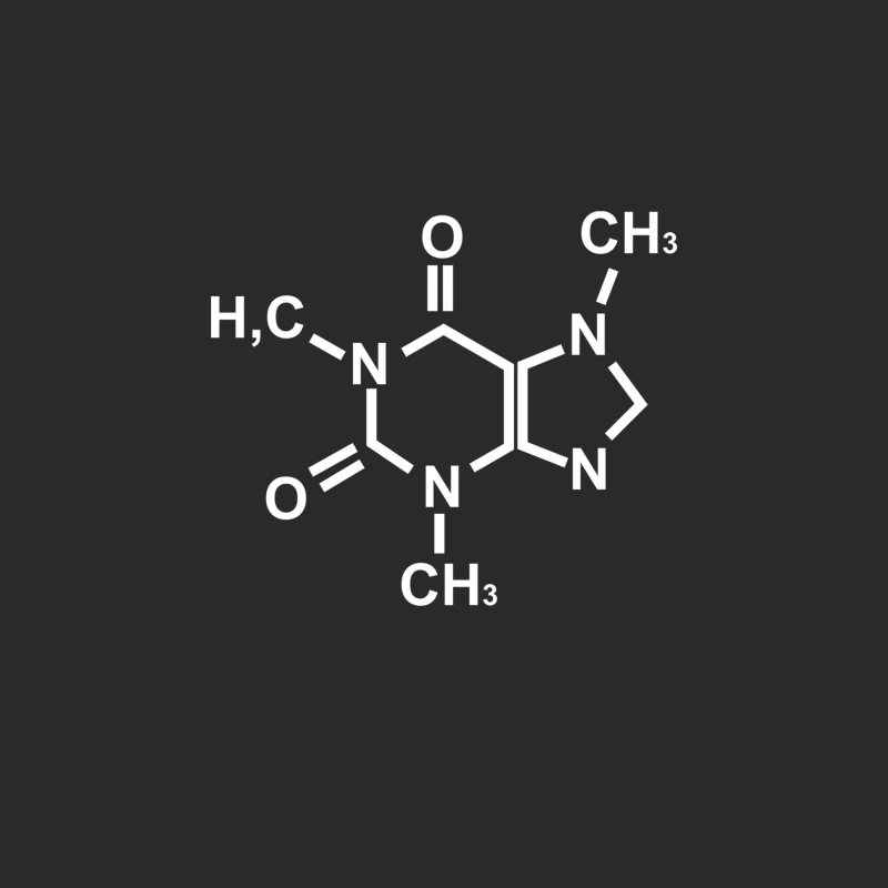 Caffeine Molecule Gamer Nerd Geek Science Funny Baseball Cap