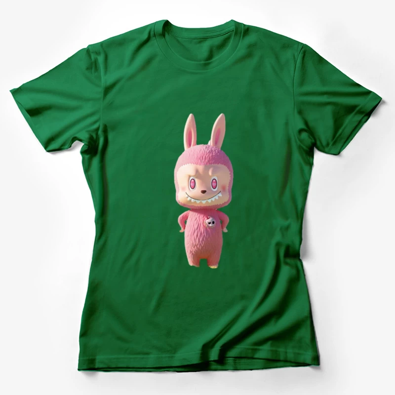 Niedliches pinkes Hasenkostüm Damen T-Shirt