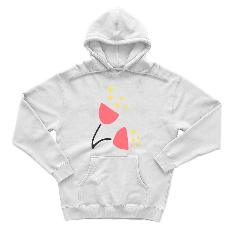 Fleurs stylisées avec points jaunes Homme Sweat à capuche