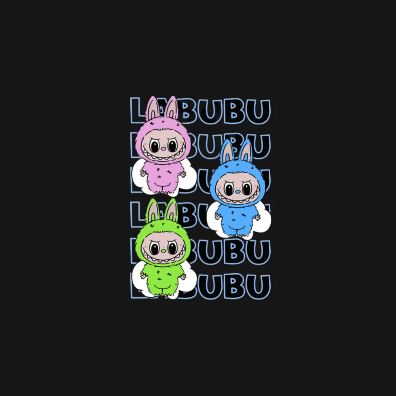 Sourires colorés des personnages LiBubu Homme Manches Longues T-Shirt