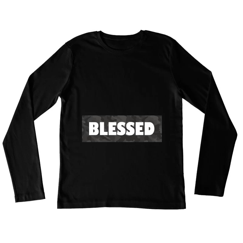Blessed Camouflage Design Female Long Sleeve T-Shirt