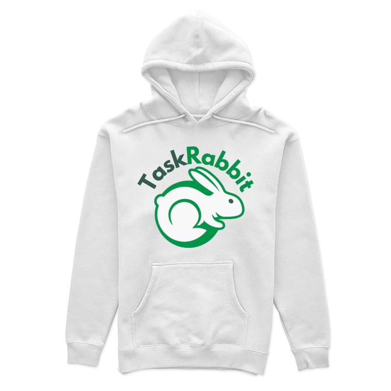 TaskRabbit Green Circular Rabbit Logo Design Female Pullover Hoodie