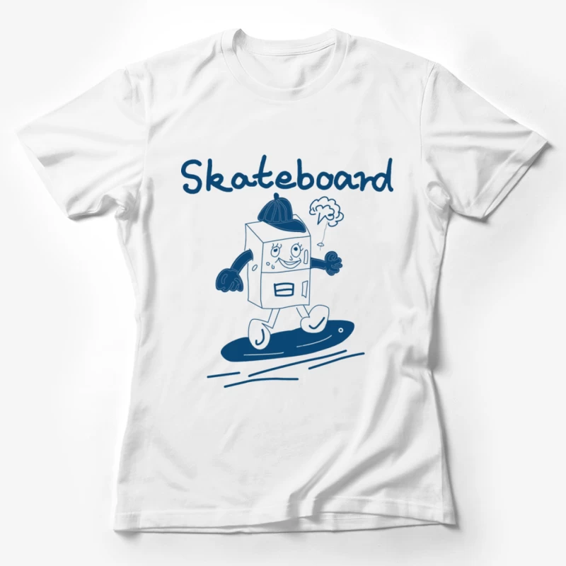 Roboter auf Skateboard mit Mütze Damen T-Shirt