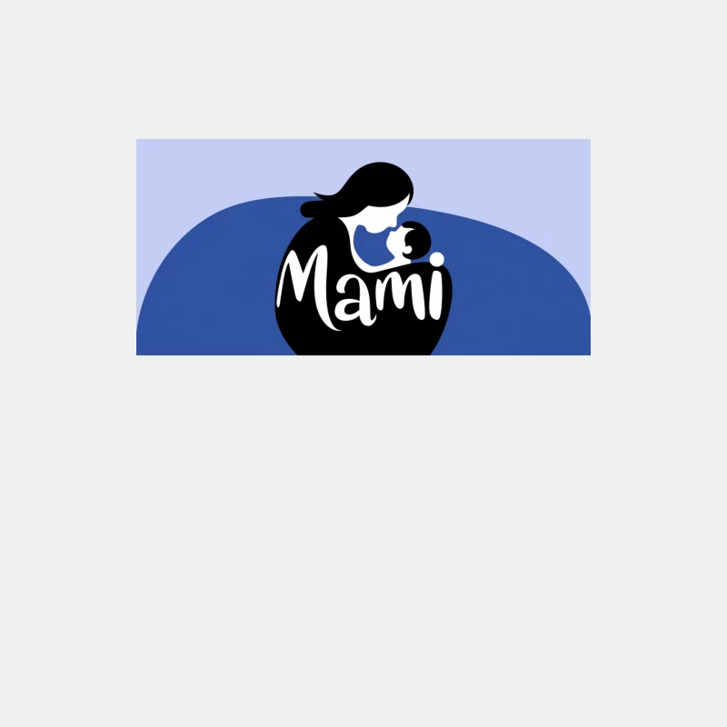 Minimalist Logo: Maternal Love Silhouette with 'Mami' Text Male Tank Top