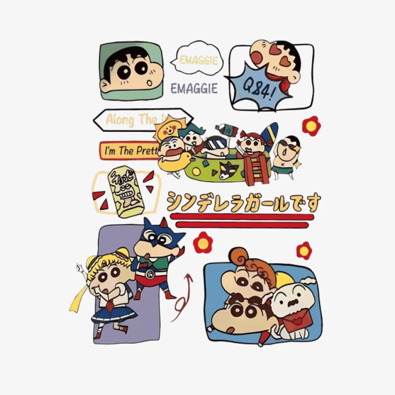Lustige Anime-Charaktere und bunte Designs Herren Pullover Sweatshirt