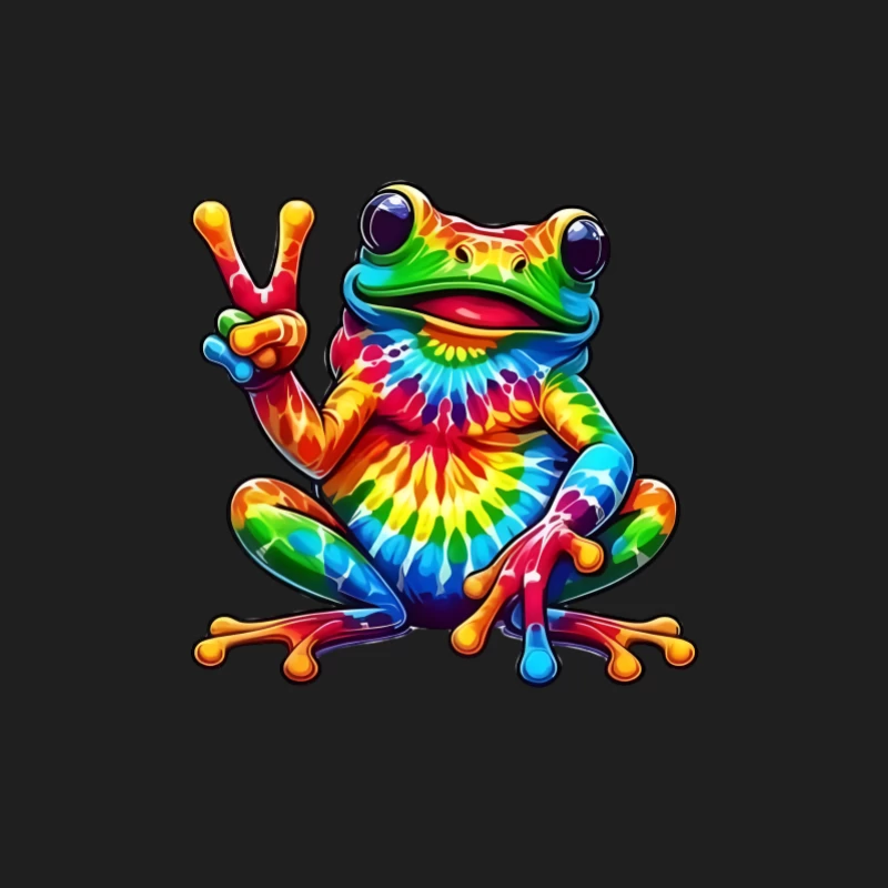 Bunte Frieden Frosch Herren Tanktops