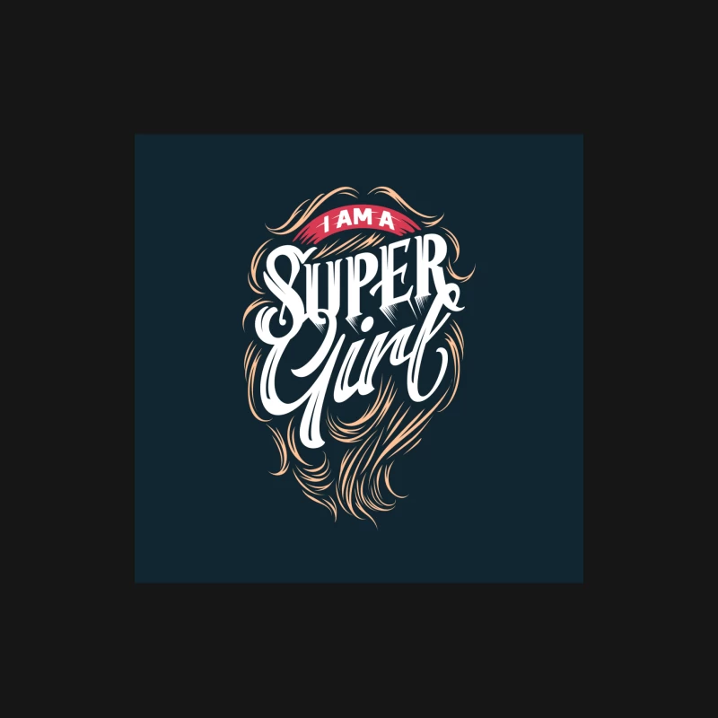 Design de typographie Super Girl Homme Manches Longues T-Shirt