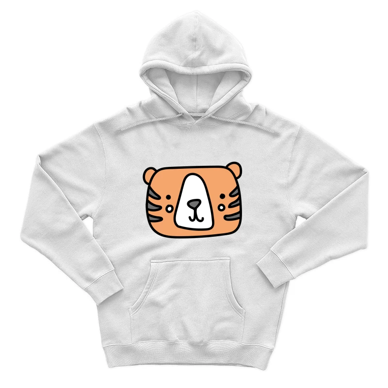 Visage de tigre dessiné, illustration mignonne Homme Sweat à capuche