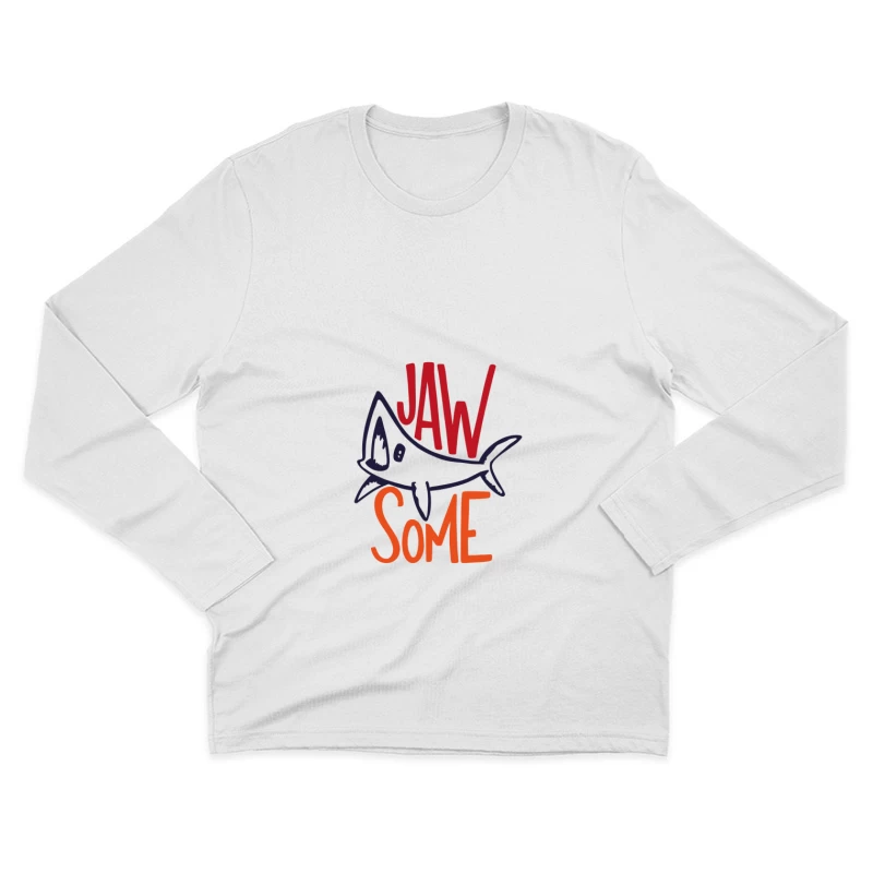 Design de requin amusant Homme Manches Longues T-Shirt