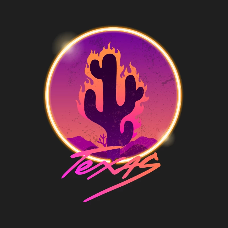 Cactus en feu au crépuscule Homme Débardeur