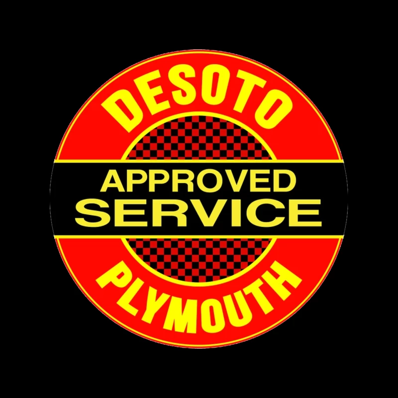 Vintage DeSoto-Plymouth Approved Service Station Logo Mouse Pad