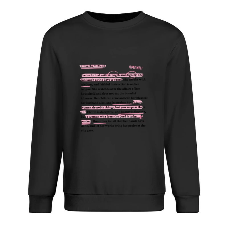 Inspirierende Bibelverse über starke Frauen Herren Pullover Sweatshirt