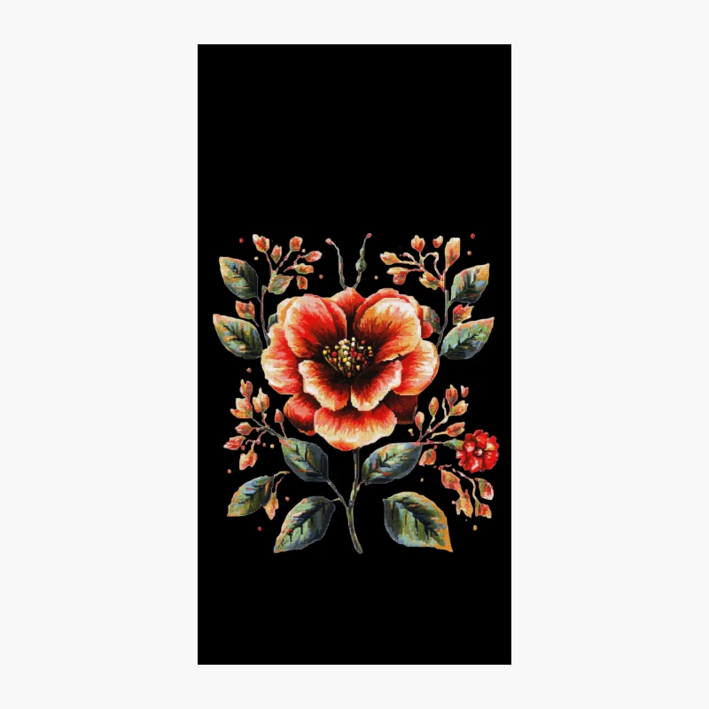 Vintage-Inspired Cross Stitch Floral Embroidery Design iPhone Case