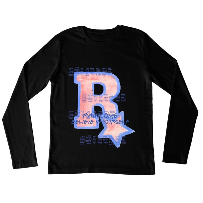 R-Stern-Motivation Damen Langarm T-Shirt