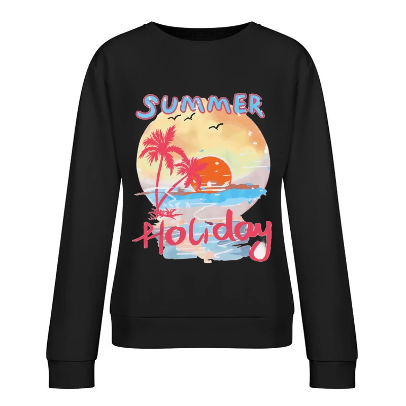 Sommerurlaub Sonnenuntergang Damen Pullover Sweatshirt