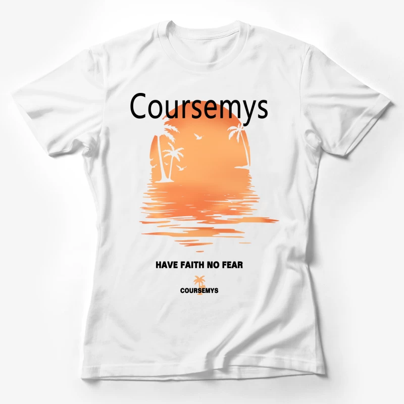 Tropischer Sonnenuntergang am Strand Damen T-Shirt