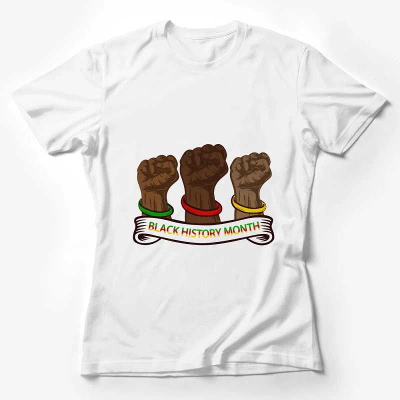 Schwarze Geschichte Monat - Erhobene Fäuste Symbol Damen T-Shirt
