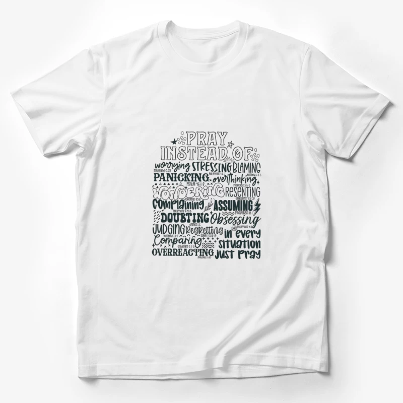 Prier au lieu de s'inquiéter Homme T-Shirt